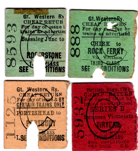 Railway tickets - ½,