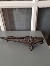 Antique metal grotesque fish - metal,