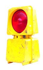 Vintage Tildawn Railway/Road Works Large Yellow Warning Light Skip Lamp.