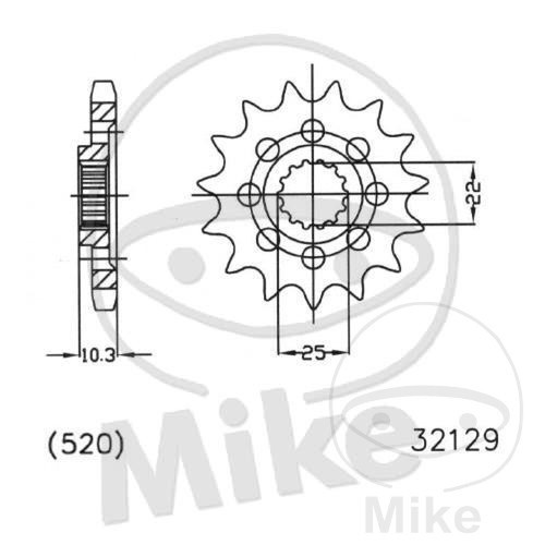 Racing sprocket teeth step - teeth,
