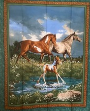 Horse Pattern 9 Large Fabric