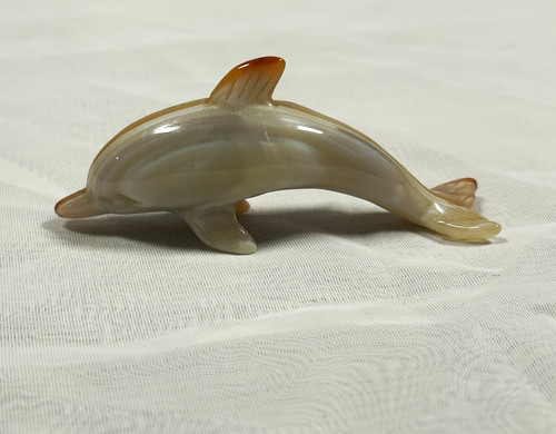 Marble miniature 9cm dolphin - marble,