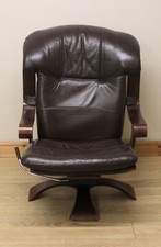 Vintage Danish Brown Leather