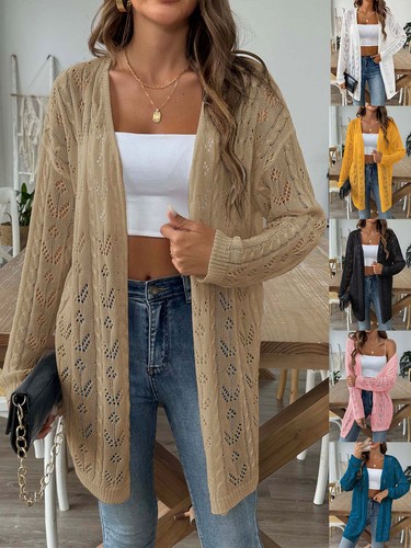 Ladies long hollow knits - ladies,