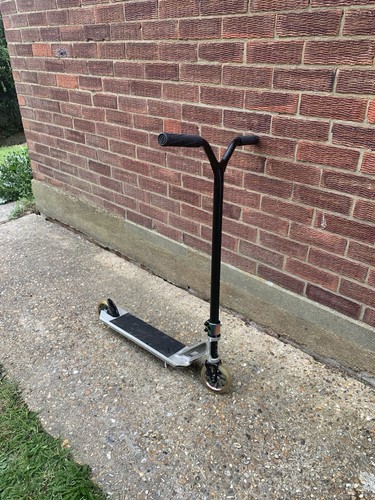 Grey aluminium stunt scooter - aluminium,