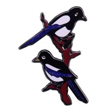 Magpies Two for Joy Enamel Pin