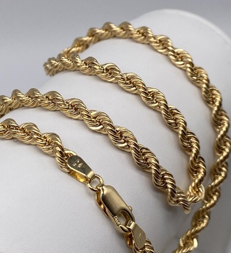 9ct yellow gold - yellow, rope