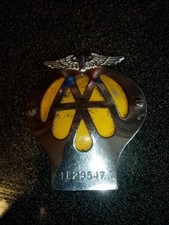 Vintage 1950's 60's AA Badge in Nice Condition Completely Original