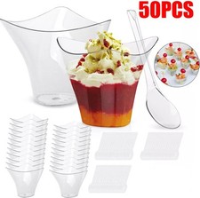 50Pcs Plastic Dessert Cups