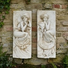 Pair of Plaster Wall Plaques