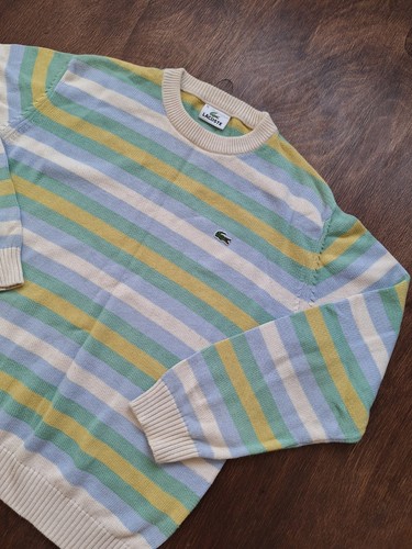 Vintage lacoste striped knit - lacoste,