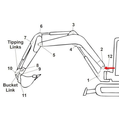 Pin for kubota - pin, 2)