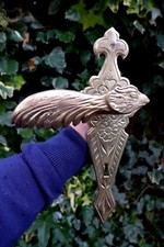 Vintage brass door handles with decoratives covers bird handle design project