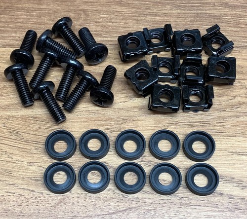 Black cage nuts - m6,