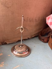 Vintage Silver Tone Hat Pin Holder Epns With Petal Design