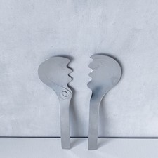 Carrol Boyes kiss iconic stainless steel salad servers serving set pair silver