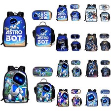 Astro Bot Backpack Kids Boys Girls School Bag Pencil Case Insulated Lunch Bag