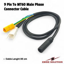 9 Pin MT60 Phase Ebike Hub Motor Cable Replacement Extension