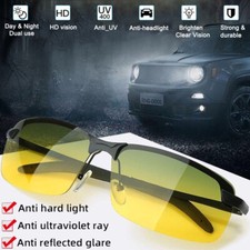 Unisex Night Driving Glasses Polarized Yellow Lens Anti Glare Vision Tinted HD
