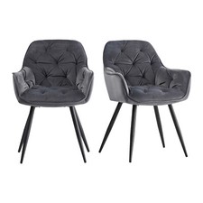 1/2X Dining Chairs Velvet