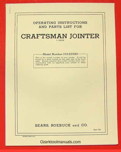 Craftsman wood jointer - 6",