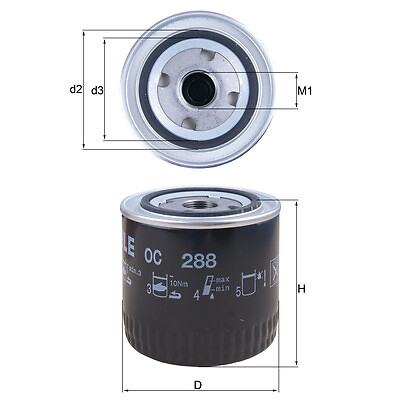 Mahle oil filter - , oe