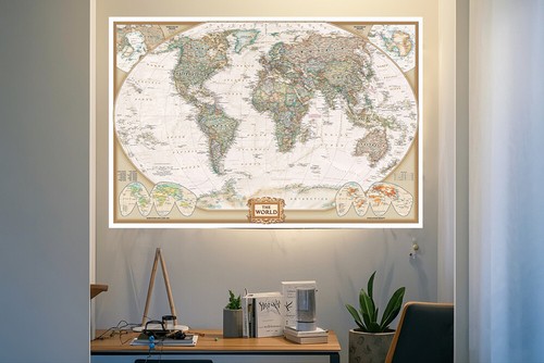 Large world map - world, poster