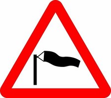 Side winds Road safety sign 