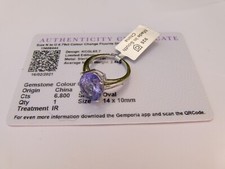 Gemporia 6.79ct Blue Colour