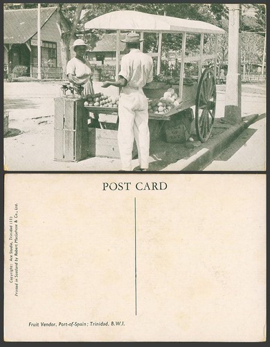 Trinidad old postcard fruit - trinidad,