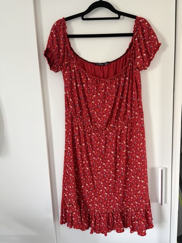 Boohoo red floral off - boohoo,