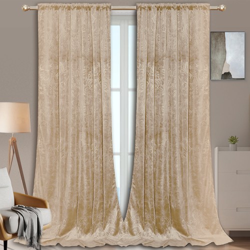 Pair luxury velvet blackout - luxury,