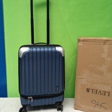 LEVEL8 Blue Carry On Luggage, 20” non Expandable Hardside Suitcase, ABS+PC...