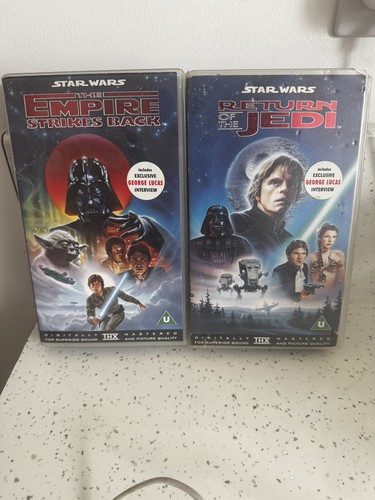 Star wars vhs tapes return - star, x2-
