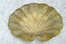 Vintage Solid Brass Footed Sea