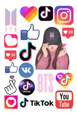 TEENAGE PARTY BTS  edible Cake