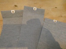 3 NEW REPLACEMENT GREY VERTICAL BLIND SLATS 1 @ 194 & 2 @ 137 cm LONG 9 cm #122
