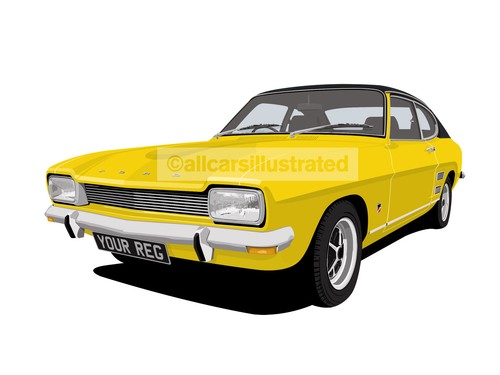 Capri mk1 car art - (facelift),