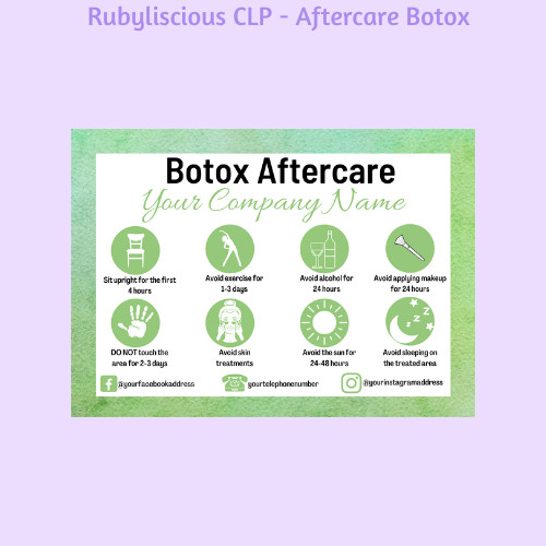 Personalised botox aftercare - personalised,
