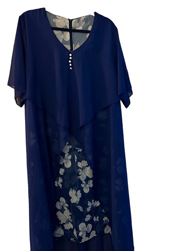 Women plus 3xl blue floral - 3xl,