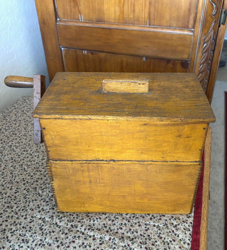 Antique wooden hand - antique, hand-cranked