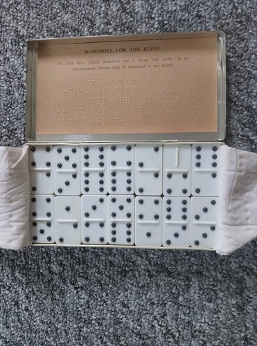 Vintage rnib dominoes - dominoes, the