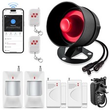 House Alarms System WiFi Home Security Systems Anti theft 120DB Alarm with Free