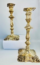 Antique Late Victorian Thomas Bradbury & Sons Weighted Silver Candlesticks*1892*