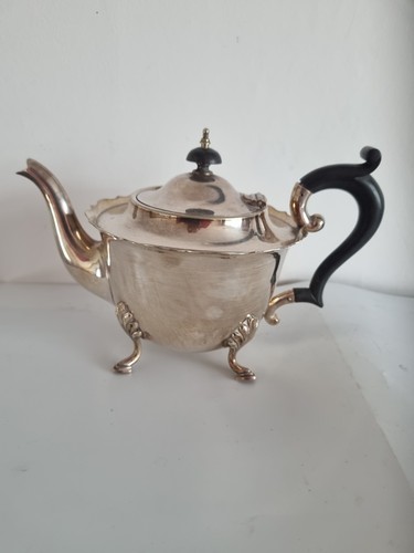 Victorian silver plate teapot - silver,