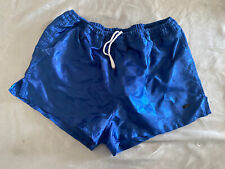 Vintage Nylon Satin mens football shorts Blue 80’s 90’s Shiny Silky Rodeo M Ibiz