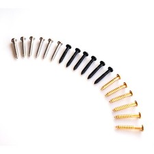 Tremolo Mounting Screws for Strat Stratocaster Bridge x6 – Chrome, Black, Gold