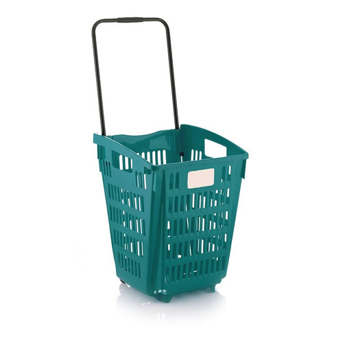 Turquoise plastic shopping - turquoise,