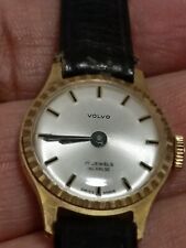 Vintage Volvo Rear Incabloc 17 Jewels Mechanical Swiss Made Ladies Watch Working