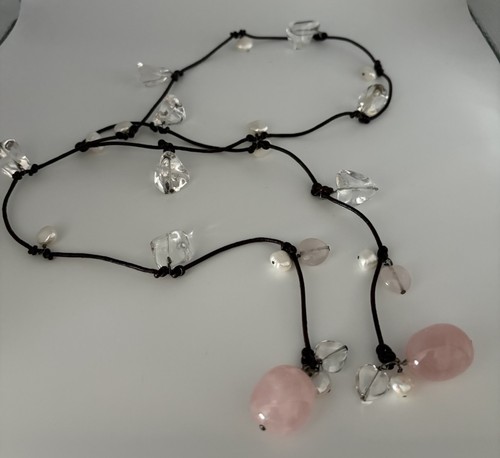 Rose quartz freshwater pearl - freshwater,